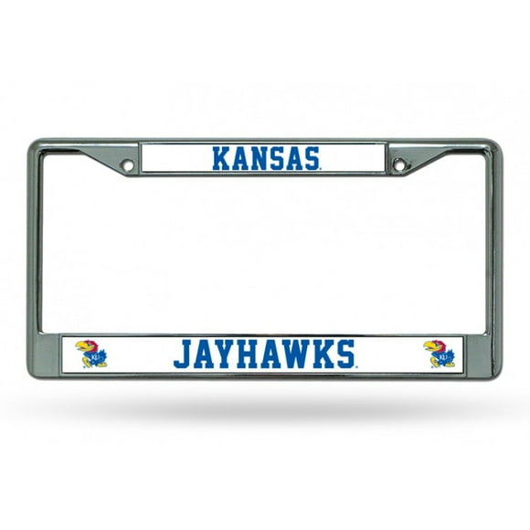 Kansas Jayhawks Chrome License Plate Frame