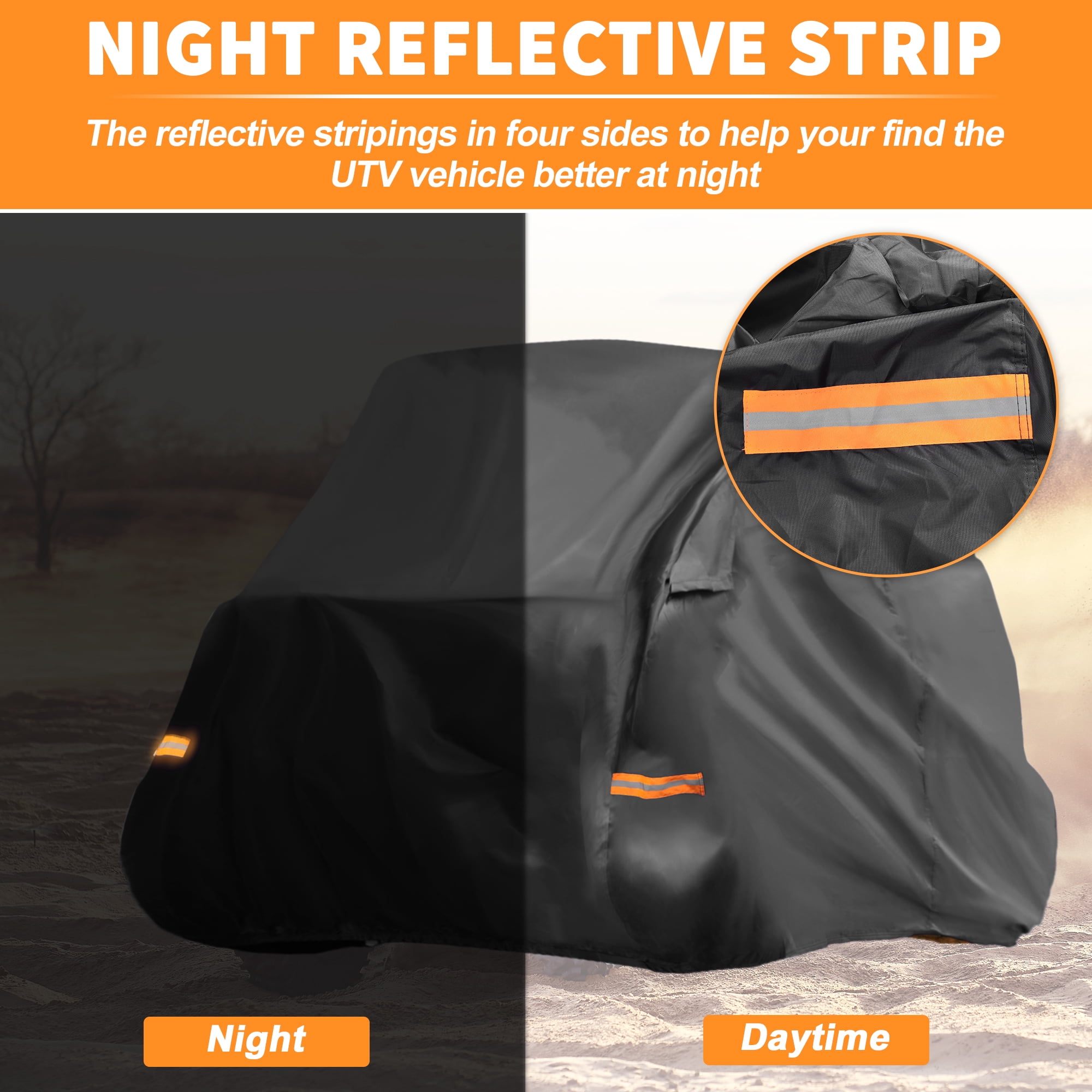 Unique Bargains UTV Cover for Honda Pioneer 1000 Waterproof Protection 210D PU Black