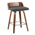 thumbnail image 4 of LumiSource Grey Maya 26" Fixed-Height Counter Stool - Set of 2, 4 of 6