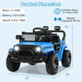 thumbnail image 3 of Costway Camion Voiture pour Enfants 12 V à Batterie, Véhicule Électrique avec Télécommande, Bleu, 3 of 10
