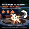 thumbnail image 2 of KFFKFF Fire Pit Circle, BBQ Fire Ring Combo, 40-In Outer/36-In Inner Diameter, 8.5in Tall, Carbon Steel Construction, DIY Campfire Circle for Above or In-Ground, Outdoor Camping, Bonfire Gatherings, 2 of 9