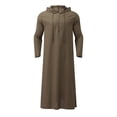 thumbnail image 4 of Thobe Jubba pour Homme à Manches Longues, Blouse Décontractée à Boutons, Chemise Habillée à Capuche avec Poche pour Tenue Formelle, 4 of 7