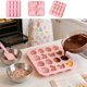 thumbnail image 1 of Moldes para hornear chocolate, juego de moldes de silicona con forma de conejito de Pascua para decorar pasteles y hacer dulces, suministros reutilizables para hornear en la cocina (rosa) NCHKUN, 1 of 8