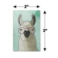 thumbnail image 3 of Hip Llama with Glasses Rectangle Acrylic Fridge Refrigerator Magnet, 3 of 4