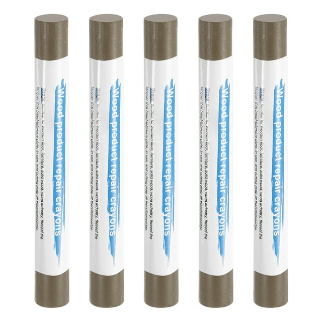Uxcell 5 piezas de palos de relleno de madera, crayones de cera para reparar muebles, para arañazos, grietas y agujeros en mesas y suelos de madera, Tech Wood 3