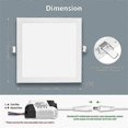 thumbnail image 2 of 2 Pack LED Units 15W Square Recessed Ceiling Light Ultra-thin Downlight Flat Panel Lamp 4000-4500K(Neutral White Light) CHAM, 2 of 5