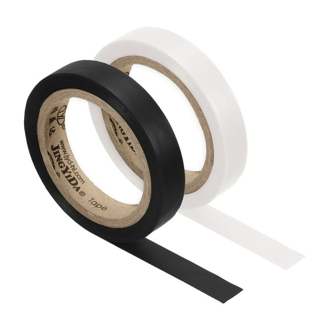 Uxcell 26Ft Tennis Racket Badminton Racquet Grip Finishing Tapes, Black/White 2 Pack