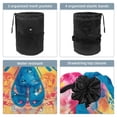 thumbnail image 3 of PhooArto Travel Cosmetic Bags Barrel Makeup Bag, Multifunctional Toiletry Bucket Bags Round Organizer Storage Pocket, Tie Dye Skull Pattern, 3 of 6