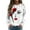 White, variant on Women Crew Neck Pullover off The Shoulder Sweatshirt for Women 80S Women Casual Sweatshirt Printing Crew Neck Long Sleeve Sweatshirt Casual Top Pullover S