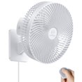 thumbnail image 1 of 10 Inch Wall Mount Oscillating Fan with Remote and Timer, Small Bedroom RV Fan with 4 Speeds, Quiet Operation,90&deg;Oscill, 1 of 8