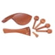 thumbnail image 1 of Piezas de violín Jujube Chinrest Drawplates Knob Tailpiece y clavijas para 3/4 4/4 Hugtrwg Para estrenar, 1 of 6