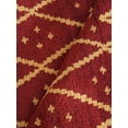 thumbnail image 6 of HAND KNOTTED WOOL GEOMETRIC MODERN AREA RUGS - 9'x12', Rectangle Shape, Red Gold Color, Classic Traditional Design, Low Pile Handmade Area Rugs for Living Room, Bed Room (N01118), 6 of 9