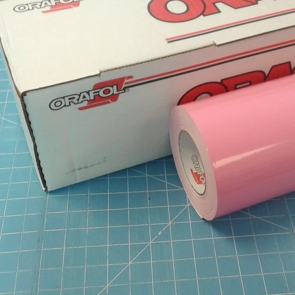Soft Pink 12" x 10 Ft Roll of Glossy Oracal 651 Vinyl for Craft Cutters and Vinyl Sign Cutters