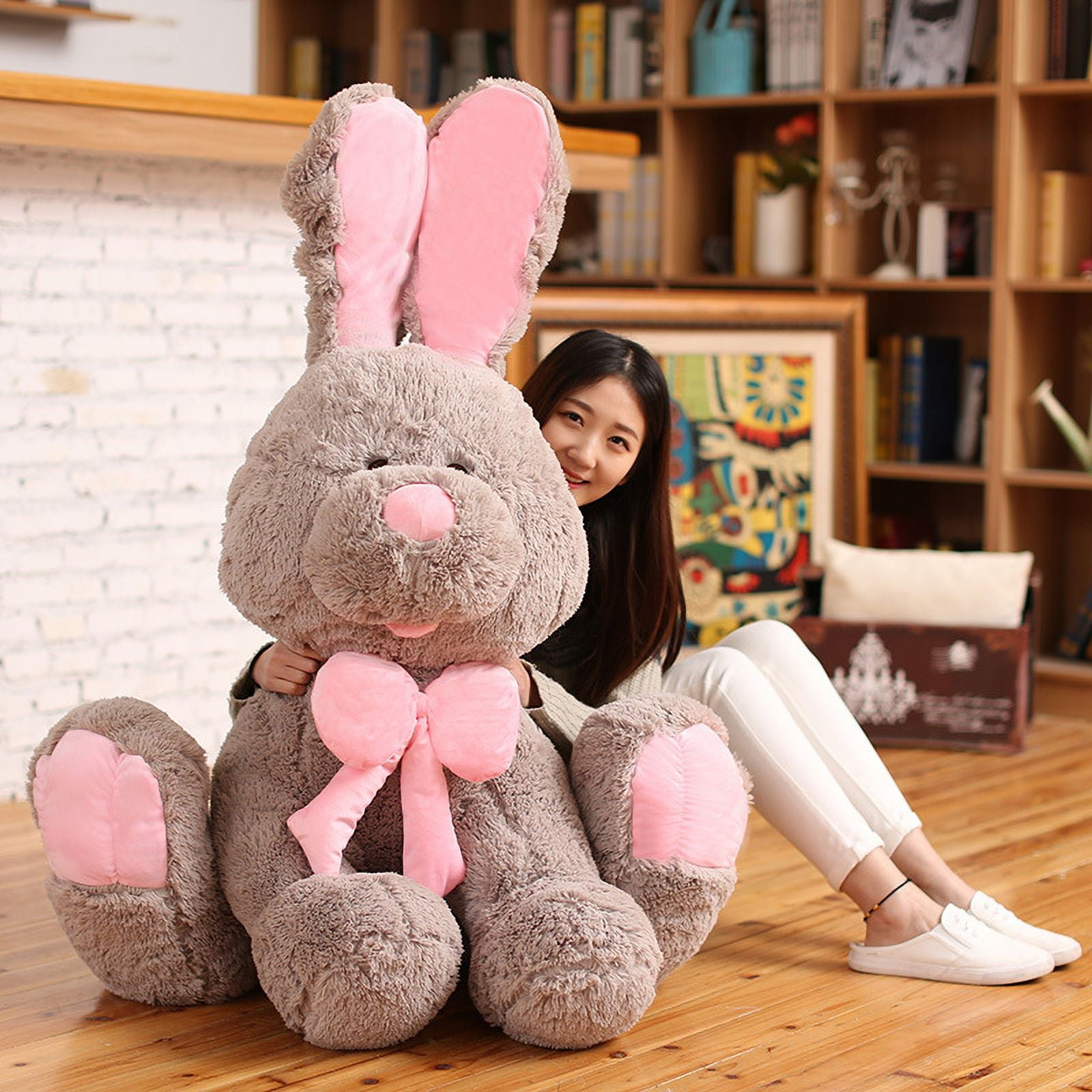 Home Decoration American big rabbit plush toy gray 80cm for All Kinds of Festivals and Game Toys Walmart