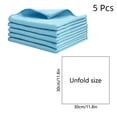 thumbnail image 2 of yulier 5 Pcs Microfiber Cleaning Cloths, Kitchen Towels Dish Cloths, Reusable Cleaning Rags for Dishes, Countertops, Glass, Furniture - 12" x 12", Blue, 2 of 6