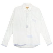 Beat Generation Men's White Patchwork Dress Shirt Casual Button-Down - XL