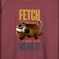thumbnail image 3 of The Secret Life of Pets - Fetch Like You Mean It - Women's Lightweight French Terry Long Sleeve Shirt, 3 of 5