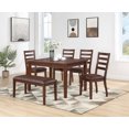 thumbnail image 2 of Vilo Home Glendale 6-Pack Wood and Polyurethane Dining Set in Rich Brown, 2 of 8