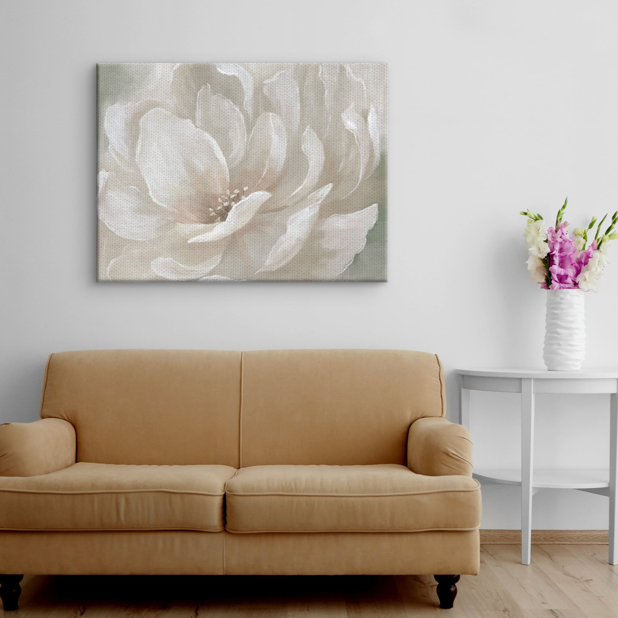 Fine Art Canvas Peach Perfect Flowers by Nan Canvas Art Print