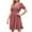 02 Pink, variant on Weiqiqre Summer Dresses for Women Casual Fit and Flare Swing Dress Round Neck Short Sleeve Flowy Church Dress