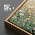 thumbnail image 5 of Large Framed Canvas Print Delicate Pastel Floral Field FramedWall Art Decorative Ready to Hang Painting for Living room Bedroom 60x30 inches Natural Frame, 5 of 7