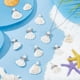 thumbnail image 5 of 6 estilos de colgantes de concha natural, 36 piezas de conchas marinas blancas naturales, dijes de ángel con cuentas de perlas de vidrio, dije de mar oceánico., 5 of 7