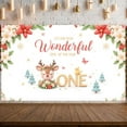 thumbnail image 2 of Cute Christmas Banner Colorful 1st Birthday Banner Cartoon Festive Winter Banner for 1st Birthday Party Christmas Celebration Kids Party, 2 of 9
