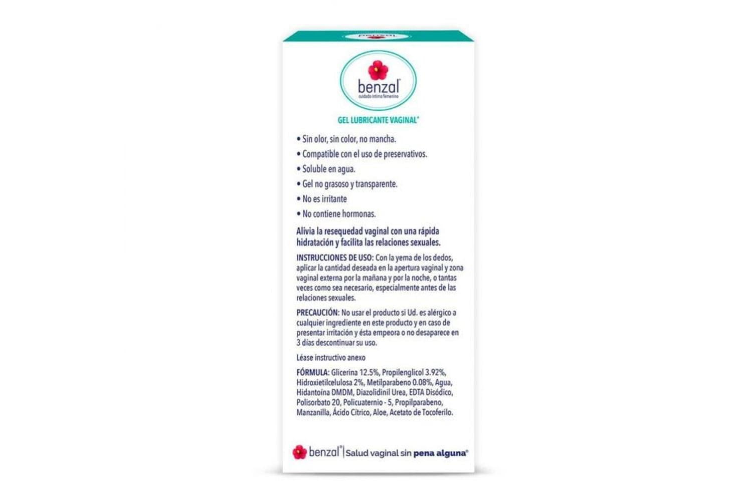 Benzal Gel Lubricante Vaginal Tubo Con 30 g Benzal LOCION | Bodega Aurrera  en lnea