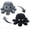 Gray + Black 1-piece that can change colors, variant on Reversible Octopus Plushie 15.75 -Inch Crying Eyes Two-Sided Flip Plush Toy with Embroidered Details Cute Mini Collectible Plush for Kids, Teens, and Adults