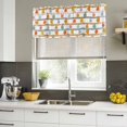 thumbnail image 4 of Blue Pink Orange Green Pumpkins Curtain Valances for Windows, Kitchen Valance Window Treatments Panel 2 Pack, Fall Thanksgiving Rod Pocket Short Curtains for Bathroom Bedroom 42 x 12 Inch, 4 of 8