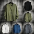 thumbnail image 4 of Mens Casual Long Sleeves T Shirt V Neck Slim Blouse Activewear Pullover Tops Tee, 4 of 8