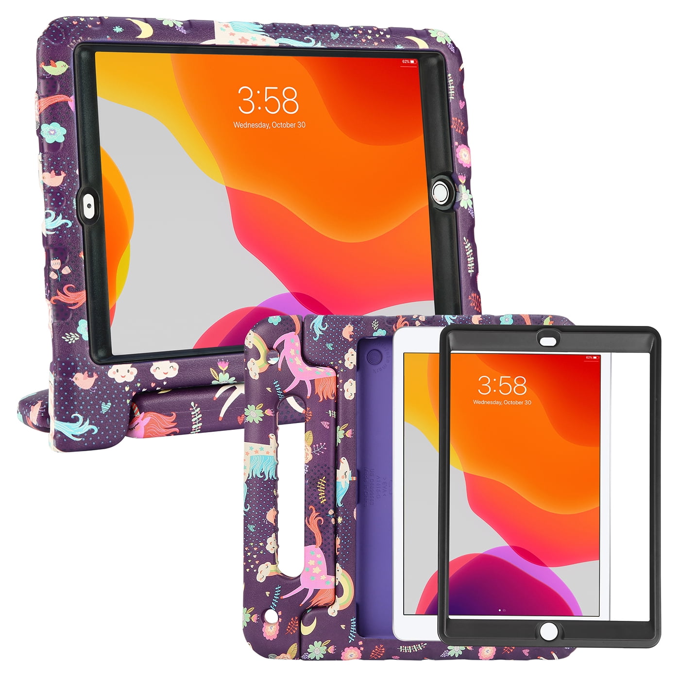 Kids iPad with Built-In Screen Protector for 2021 9th Generation iPad 10.2 Inch, 2020 8th Gen, 2019 Gen - Unicorn - Walmart.com