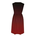 thumbnail image 6 of THDHVS Maxi Dresses for Women 2025,Women's Casual Dresses,Fashion Women's Casual Print Short Sleeve Round Neck Pocket Dress Wine 2XL, 6 of 6