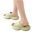 thumbnail image 4 of Anuirheih Slip on Sandals Women,Women Men Home Couple Antiskid Thick Sole Shoes Indoor Outside Soft Soled Slippers(Green), 4 of 5