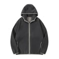 thumbnail image 1 of Sudadera con capucha para hombre, sudadera con capucha de manga larga lisa, forro polar con cremallera, abrigo grueso y cálido, sudaderas para hombre, blusa de poliéster, 1 of 5