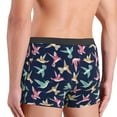 thumbnail image 4 of Men's Boxer Briefs, Yellow Green Red Hummingbird Soft Comfy Mens Underwear Boxer Briefs Breathable With Widen Waist, 4 of 7