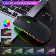 Bluetooth Mouse Wireless Rechargeable Ultra Slim Quiet Mouse for, PC, Desktop, Laptop, iPad, MacBook, Phone