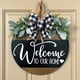 thumbnail image 1 of Letreros de madera para puerta, regalo para abuelos, decoración para puerta de entrada, placa personalizada, decoración festiva para el hogar, diseño plegable, material de madera, para, 1 of 9