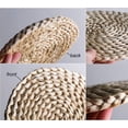 thumbnail image 3 of Nvzi Natural Woven Placemat Round Braided Rattan Tablemats for Dine Room Table Decor Rustic Kitchen Decor (Pack of 2 Round 15.7 inchs), 3 of 4