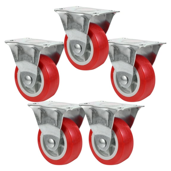 6 Pcs Workbench Furniture Casters No Swivel Wheels Casters Heavy Duty Rubber Caster Wheels Outdoor Office