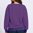 thumbnail image 4 of Sweatshirt for Women Long Sleeve Crewneck Oversized Pullover Tops Fall Casual Solid Loose Fit Sweaters Purple 2XL, 4 of 4