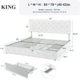 thumbnail image 7 of Allewie Upholstered King Size Platform Bed Frame with 4 Storage Drawers and Headboard, Diamond Stitched Button Tufted, Black Brown, 7 of 7