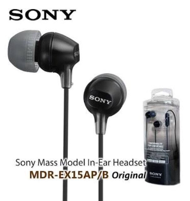 Sony MDREX15AP/B InEar Headphones With Microphone Black Walmart Canada