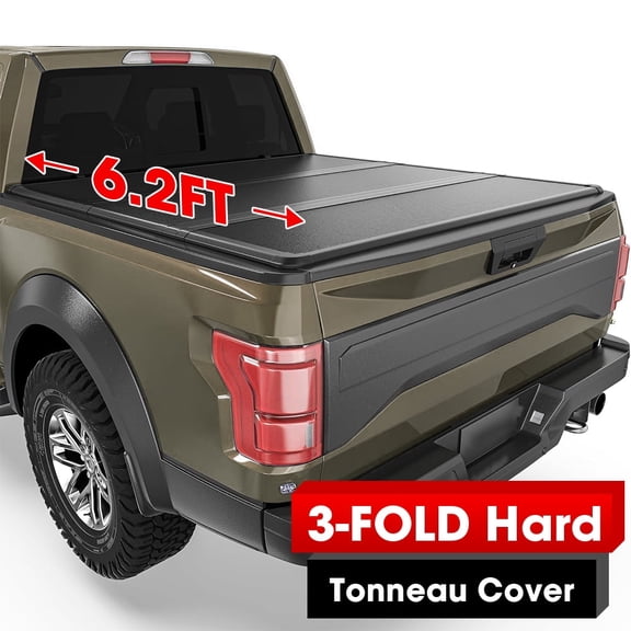 6.2 ft Hard 3-Fold Truck Bed Tonneau Cover For 2015-2026 Chevy Colorado GMC Canyon