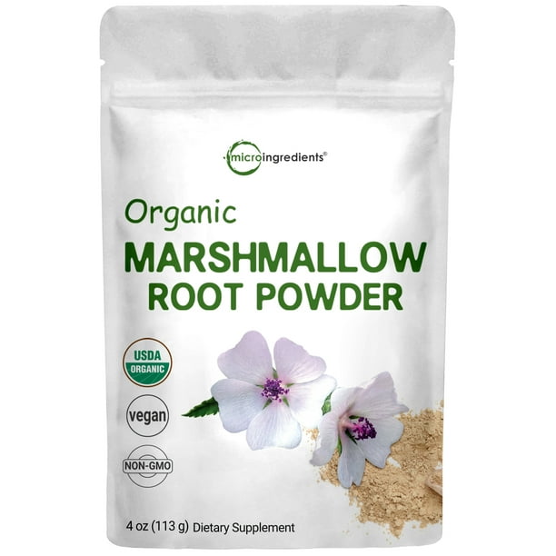 Micro Ingredients Organic Marshmallow Root Powder, 4 oz. Non-GMO and Vegan Friendly Micro Ingredients Organic Marshmallow Root Powder, 4 oz. Non-GMO and Vegan Friendly