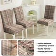 thumbnail image 5 of Retro Plaid Dining Chair Covers Set of 4, Washable Stretch Kitchen Slipcovers, Abstract Plaid Removable Seat Protectors, Rustic Farmhouse Dining Room Decor, 5 of 7