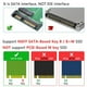 thumbnail image 3 of Adaptador M.2 SATA de 22 pines (7 + 15) SATA III NGFF M.2 SATA basado en clave B/B + M para SSD 6Gbps M.2 a tarjeta adaptadora SATA para ordenador portátil de escritorio, 3 of 4