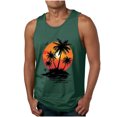 thumbnail image 2 of Titcea Tank Tops Men Palm Tree Printed Round Neck Sleeveless Summer Casual T Shirts Outdoor Workout Running Training Loose Comfort Tank Top, 2 of 5