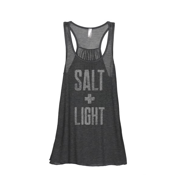 Thread Tank Salt And Light Women's Sleeveless Flowy Racerback Tank Top Charcoal Small