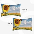 thumbnail image 2 of Rateoe butterfly and sunflower Pattern Pillow Covers with Invisible Zipper(Pillows are not Included) Standard Pillowcases-14"x20", 2 of 6